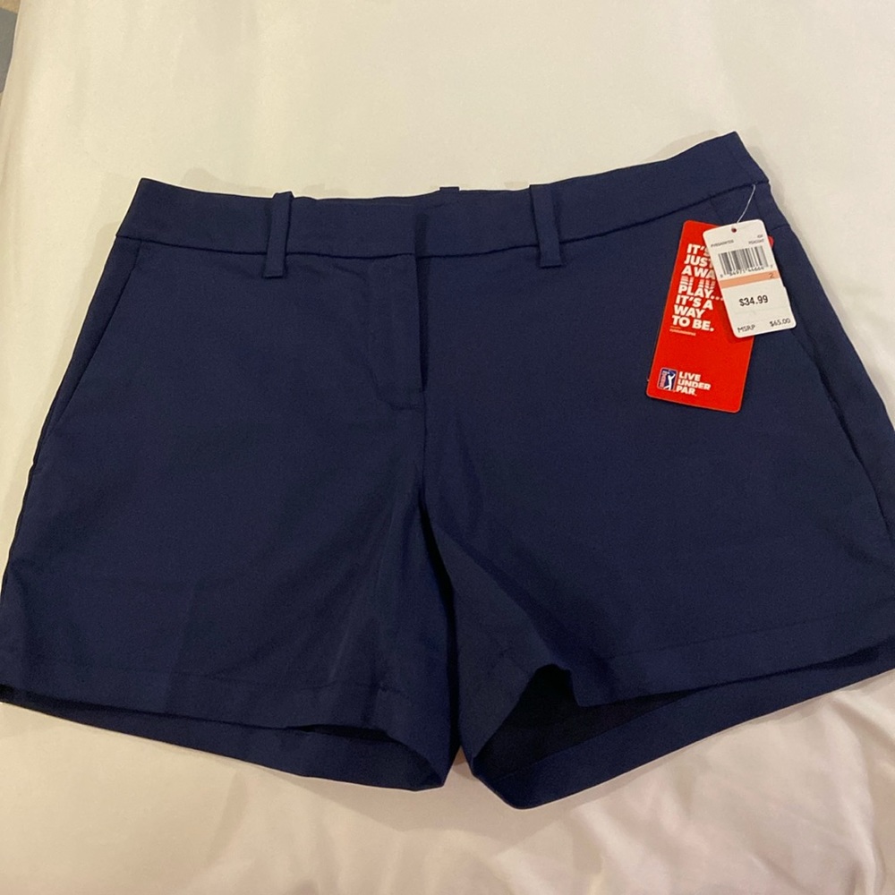 Women’s size 2 navy golf shorts new with tags from PGA super store